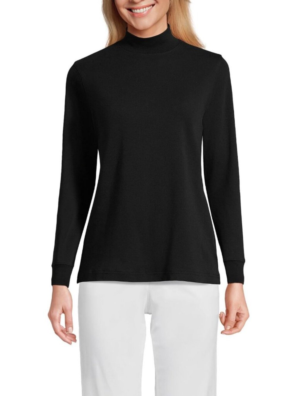 Cozy Women's Cotton Mock Turtleneck Top - Perfect for Layering & Fall Fashion